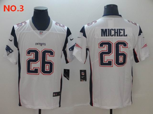 Men's New England Patriots #26 Sony Michel Jersey NO.3;